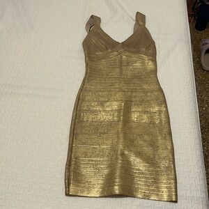 Kardashians gold dress